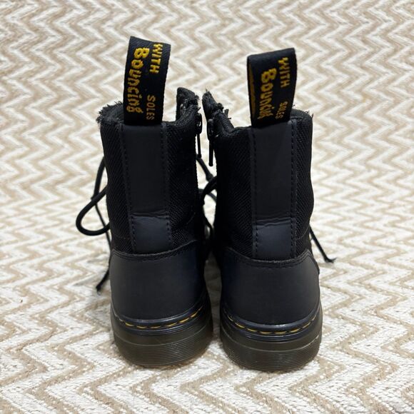 Dr. Martens COMB J Lace Up Ankle Zip Combat Boots Unisex Kids Size 2 - Picture 4 of 8